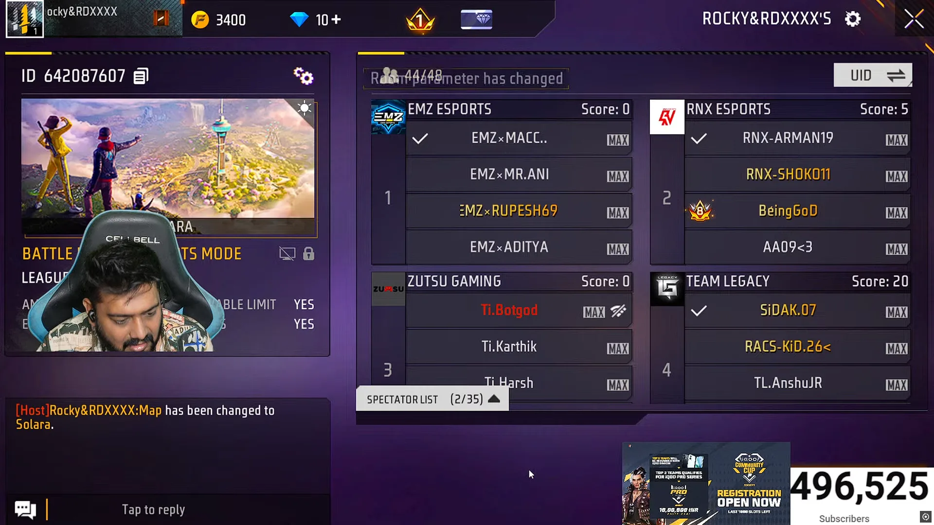 Torneo competitivo de Free Fire con equipos