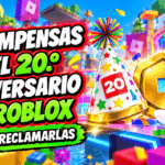 Reclamar las recompensas del 20º aniversario de Roblox